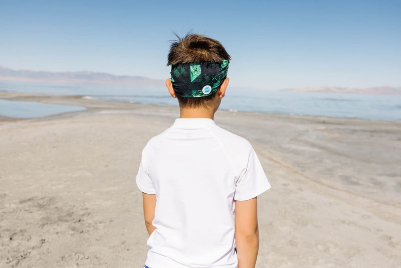 Splash Place KIDS SWIM GOGGLES with Fabric Strap | Tangle-Free Swimming Goggles for Kids (GREEN FUSION) - Image 3